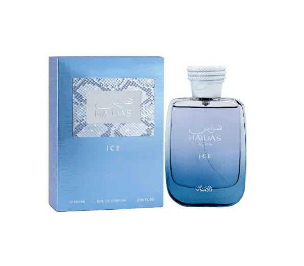 Perfume árabe Hawas Ice de Rasasi 100ml masculino aromático fresco