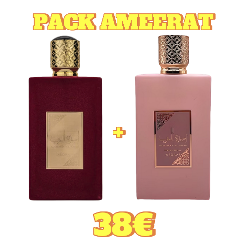 Pack Exclusivo: Perfumes Árabes Ameerat Al Arab y Ameerat Al Arab Prive Rose (2x100ml)